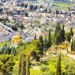 A view of the Mount of Olives in Jerusalem