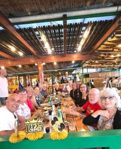 The Faith over Fear Tour Group at Dinner