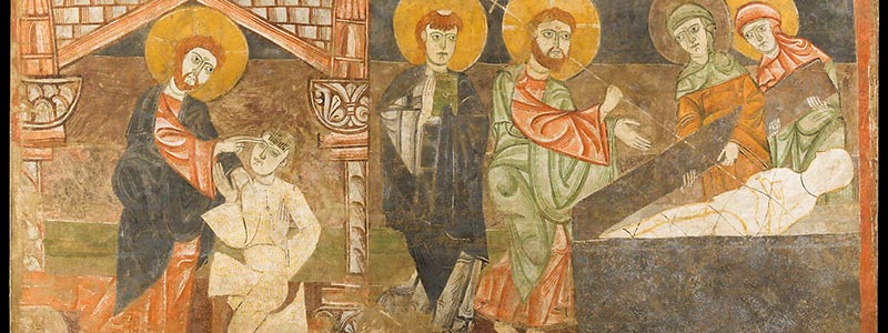 Fresco of The Healing of the Blind Man and the Raising of Lazarus