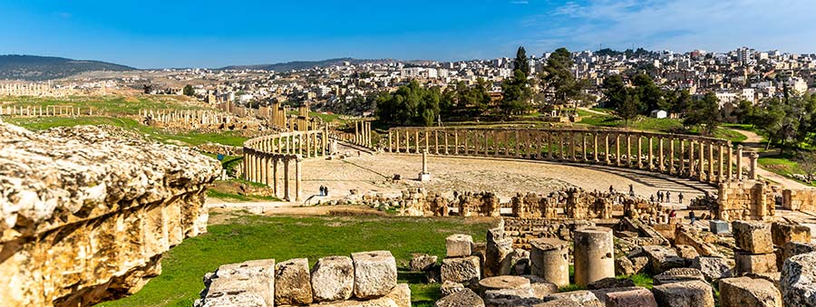 Ancient Jerash ruins: the Roman ancient city of Geraza, Jordan