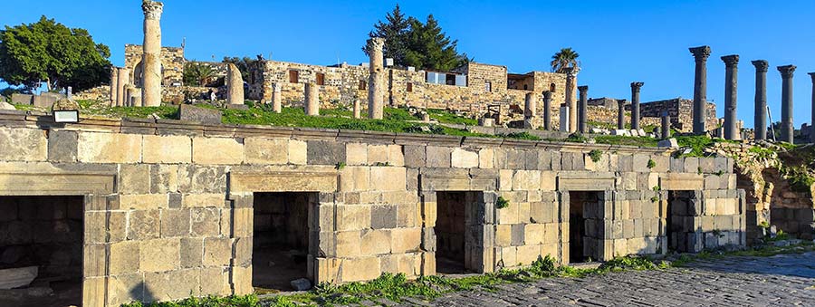 Ruins of Roman Shops in Ancient Gadara: Umm Qais, Jordan