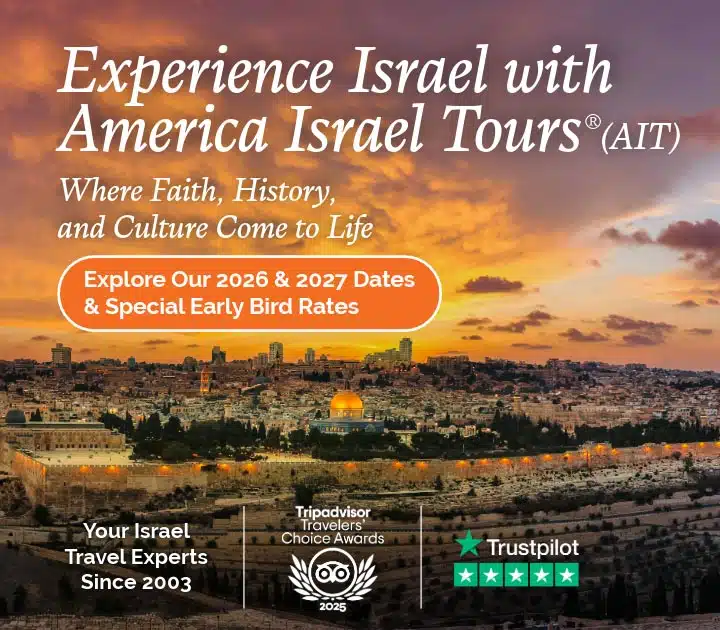 View of the Old City of Jerusalem showing ancient walls and historic architecture