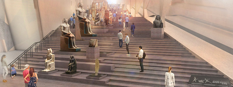 Grand Egyptian Museum stairs