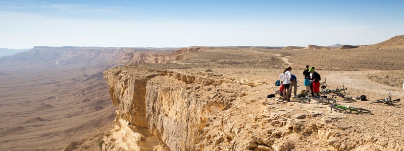 The town of Mitzpe Ramon is located at the edge of the Ramon Crater